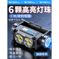 強光頭燈工地安全帽專用感應戶外登山超長續航超亮2026新款頭戴式