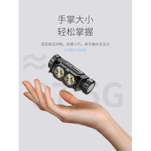 強光頭燈工地安全帽專用感應戶外登山超長續航超亮2026新款頭戴式