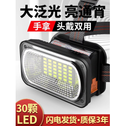 強光頭燈頭戴式超亮充電超長續航鋰電大泛光工作戶外散光礦燈趕海