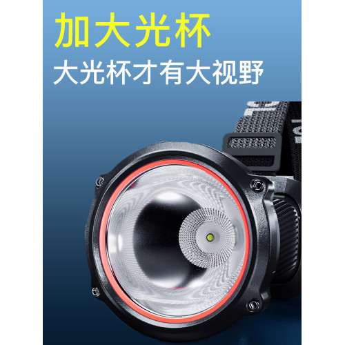 TCL頭燈強光充電超亮超長續航頭戴式黃光趕海夜釣魚專用感應頭燈