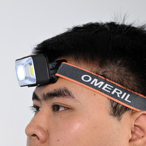 OMERIL頭燈強光超亮長續航防水趕海夜釣魚徒步充電頭戴式紅燈