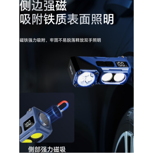 強光多功能戶外照明感應磁吸雙頭旋轉頭燈高亮迷你騎行登山充電燈