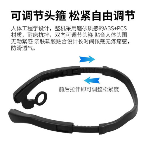 新款耳掛式頭燈USB充電感應強光照明工作燈釣魚燈側掛跑步頭戴燈