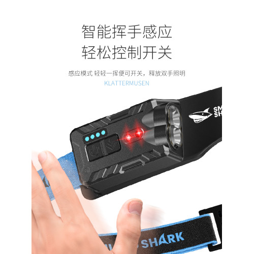 2026新款頭燈強光超亮充電三光源感應戶外釣魚專用夜釣燈頭戴式