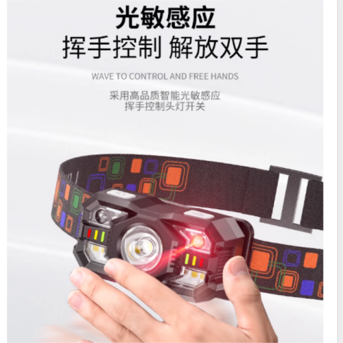 登山頭燈戶外強光超亮可充電超輕感應頭戴式超長續航夜爬徒步裝備
