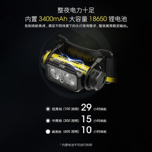 NITECORE奈特科爾NU43頭燈登山徒步雙光源照明釣魚夜跑燈輕量充電