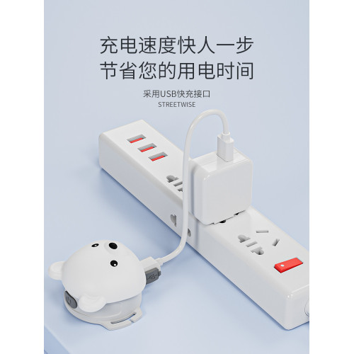 戶外卡通兒童頭燈柔光護眼充電頭戴式照明露營夏令營探索登山趕海