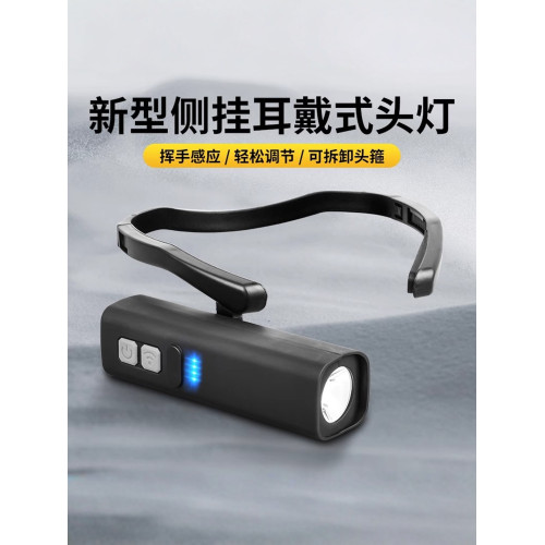 2026新款掛耳式頭燈強光超亮釣魚專用夜釣超長續航充電感應頭戴式