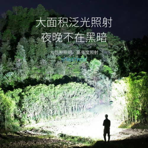 爬山頭燈強光超亮充電超長續航頭戴式戶外夜釣感應照明燈COB泛光
