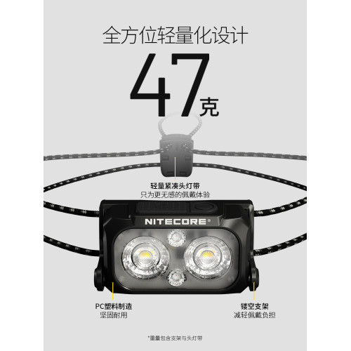 NITECORE奈特科爾NU25 MCT UL登山戶外越野跑徒步登山越野跑頭燈