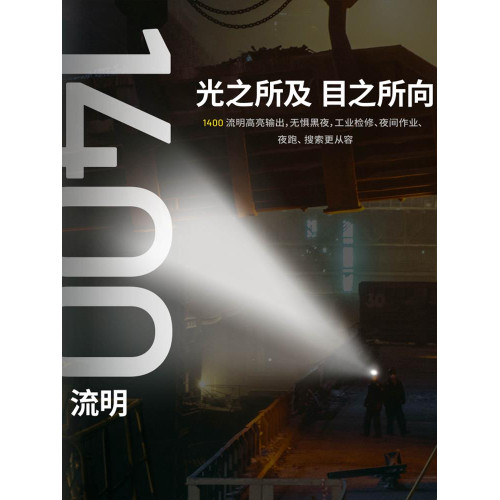 奈特科爾NU50強光超長續航戶外作業專用紅光頭戴式頭燈21700充電