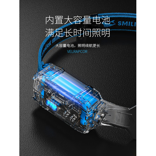 超輕可攜式強光頭燈充電超長續航戶外登山釣魚專用頭戴式感應夜釣