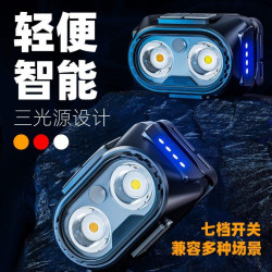 頭燈強光充電超亮感應夜釣魚頭戴式戶外超長續航超輕小手電筒登山