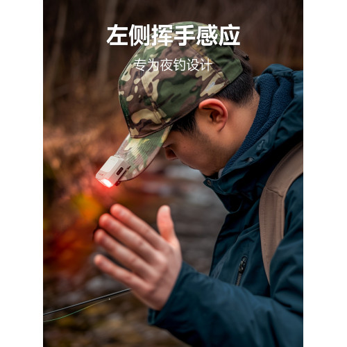 LEM頭燈釣魚專用強光充電超亮超長續航感應帽夾燈頭戴式夜釣頭燈