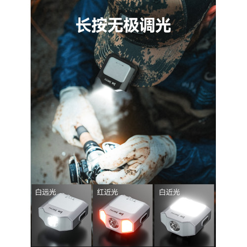 LEM頭燈釣魚專用強光充電超亮超長續航感應帽夾燈頭戴式夜釣頭燈