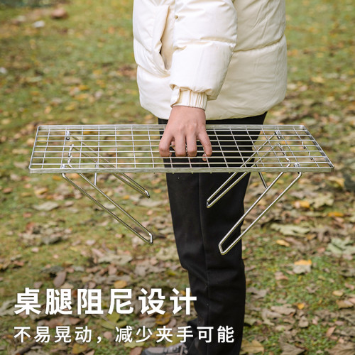 柯曼不鏽鋼多用折疊桌野營桌戶外野餐桌燒烤桌露營可攜式收納T235A