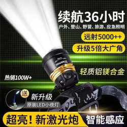 新款超亮充電式頭戴感應T6手電筒疝氣夜釣魚鋰電強光專用頭燈礦燈
