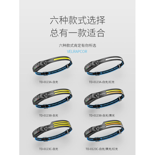 泛光頭燈頭戴式強光感應釣魚專用戶外夜釣led超長續航超輕燈條帶