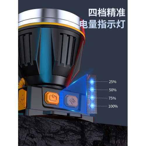 海瓦頭燈強光充電超亮頭戴式戶外照明手電筒超長續航釣魚專用礦燈