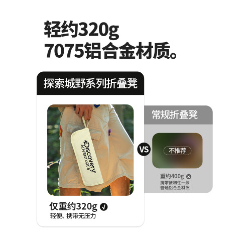 麥斯卡戶外折疊椅子鋁合金折疊凳便捷露營凳子小馬紥板凳高鐵火車
