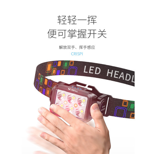 強光頭燈超亮感應小型可攜式充電夜釣魚專用續航超長鋰電戶外登山