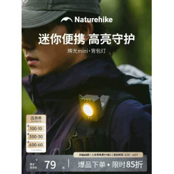 挪客戶外頭燈徒步後後背包燈登山夜爬輕便可拆卸背夾mini泛光燈警示燈