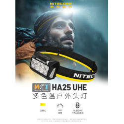 [2026新品]NITECORE奈特科爾HA25UHE戶外登山徒步強光頭燈ha25