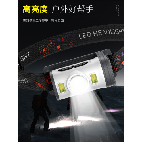 天火頭燈強光超亮充電感應頭戴式小手電夜釣魚專用超長續航登山燈