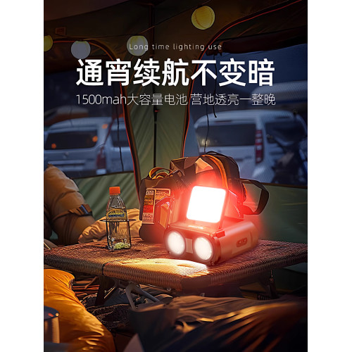 宇穹頭燈頭戴式強光充電戶外登山野外照明長續航夜釣魚專用帽夾燈