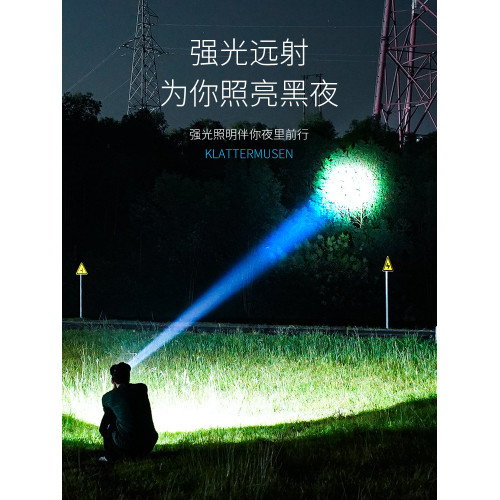 超長續航強光頭燈頭戴式可充電戶外登山釣魚手電筒專用超亮超耐用