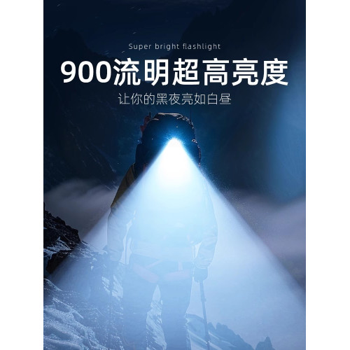 沃爾森貓頭鷹pro夜釣頭燈釣魚專用感應帽夾燈頭戴式強光超亮充電