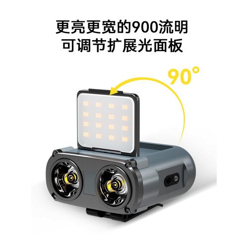 沃爾森夜釣強光頭燈感應超亮釣魚專用超長續航礦燈帽夾燈貓頭鷹