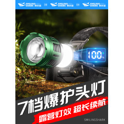 2025新款頭燈釣魚專用感應強光超亮變焦黃光戶外露營充電超長續航