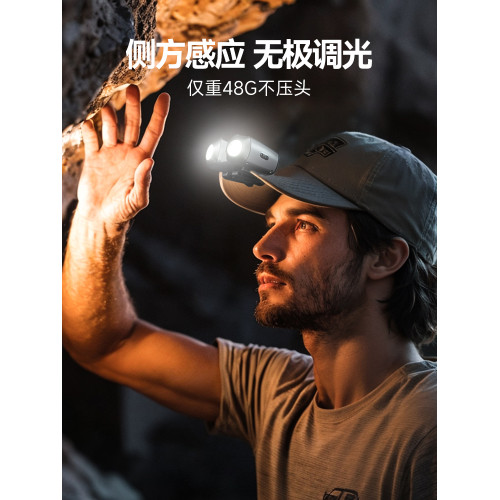 LEM外星人頭燈釣魚專用強光超亮超長續航感應帽夾燈頭戴式照明燈