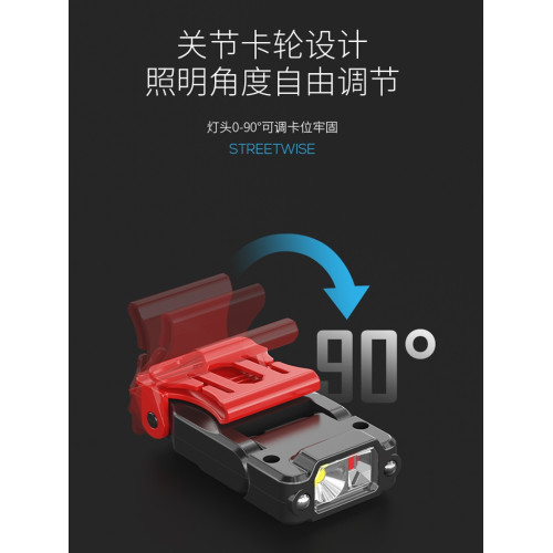 強光便捷充電揮手感應帽夾燈戶外超長續航專用可調節露營頭戴魚燈