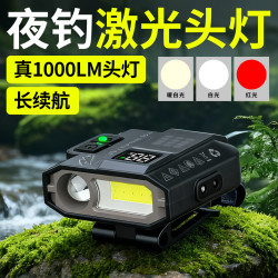 哈拿頭燈釣魚專用夜釣感應帽夾帽簷帽子頭戴式強光戶外登超亮上餌