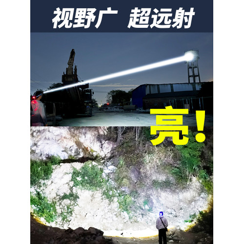頭戴式強光頭燈超亮感應超長續航變焦大功率充電戶外登山釣魚專用