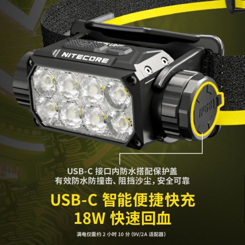 【】 nitecore奈特科爾hc75UHE頭燈戶外登山可充電強光照