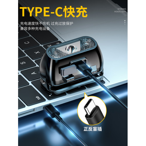 頭燈強光充電長續航感應小號超輕頭戴式手電筒超亮夜釣魚專用礦燈