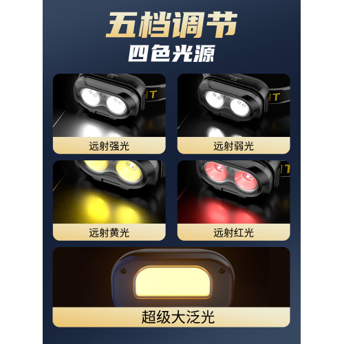 天火頭燈強光超亮充電感應超長續航鋰電小夜釣魚專用頭戴式登山燈 天火頭燈強光超亮充電感應超長續航鋰電小夜釣魚專用頭戴式登山燈