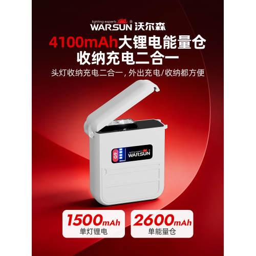 沃爾森夜釣頭燈強光超亮充電超長續航釣魚專用頭戴式感應帽夾燈