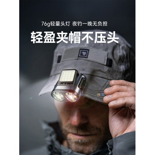 貓頭鷹頭燈夜釣魚專用強光充電超亮感應超長續航頭戴帽夾式照明燈