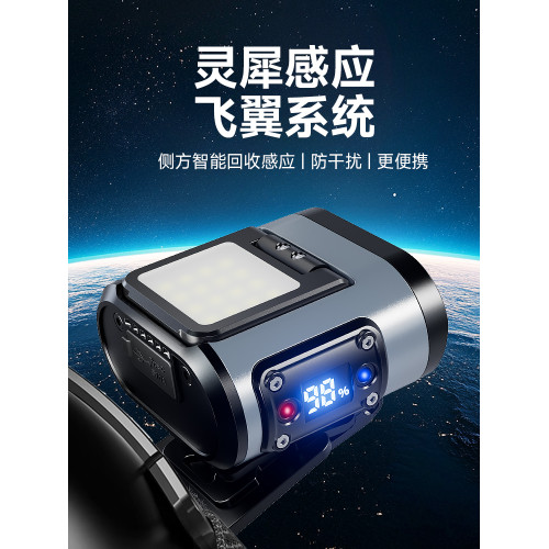 貓頭鷹頭燈夜釣魚專用強光充電超亮感應超長續航頭戴帽夾式照明燈