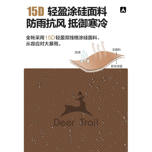 跡鹿野營庇護所帳篷輕量化露營徒步摩旅釣魚可攜式天幕防水BC叢林帳