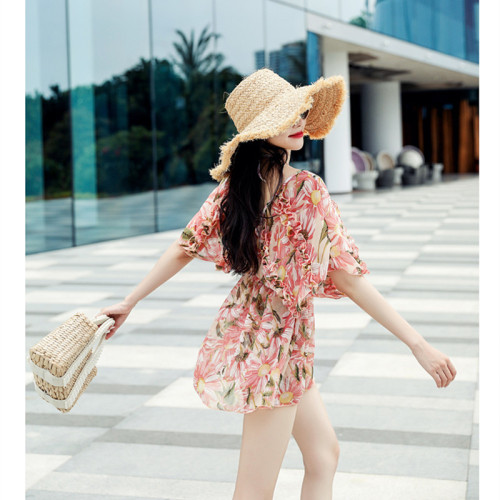 2026新款情侶泳衣女比基尼分體三件套遮肉顯瘦鋼托聚攏平角褲泳裝