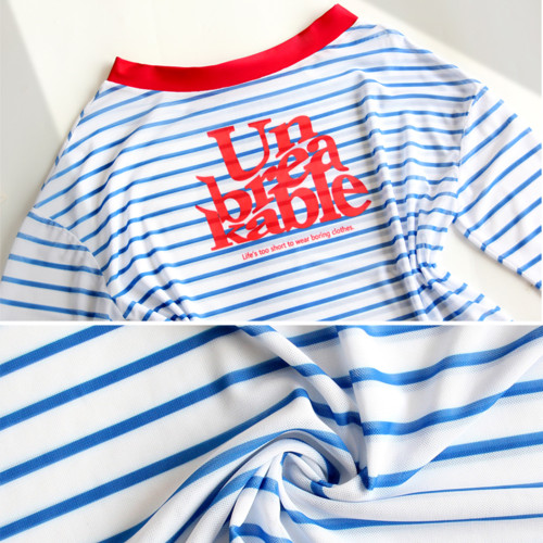 長袖防曬速乾兒童泳衣分體三件套女大童帶胸墊初中生少女溫泉泳裝