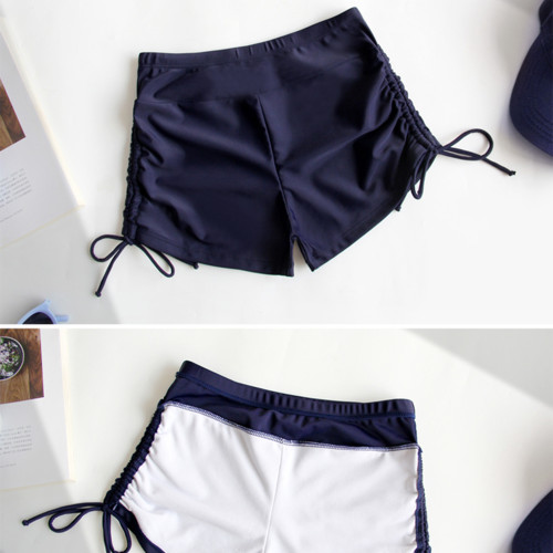 長袖防曬速乾兒童泳衣分體三件套女大童帶胸墊初中生少女溫泉泳裝