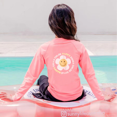 兒童泳衣女童分體裙式長袖長褲遊泳衣中大童女孩寶寶溫泉速乾套裝