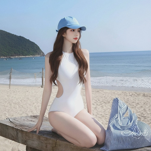 純色露背高級感新款連體泳衣女夏季純欲風性感連體高級感海邊泳裝 純色露背高級感新款連體泳衣女夏季純欲風性感連體高級感海邊泳裝