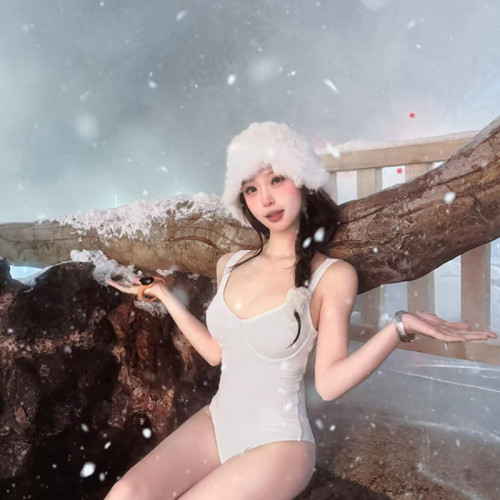 夏季新款歐美時尚性感露背連體泳衣度假風吊帶泳裝比基尼